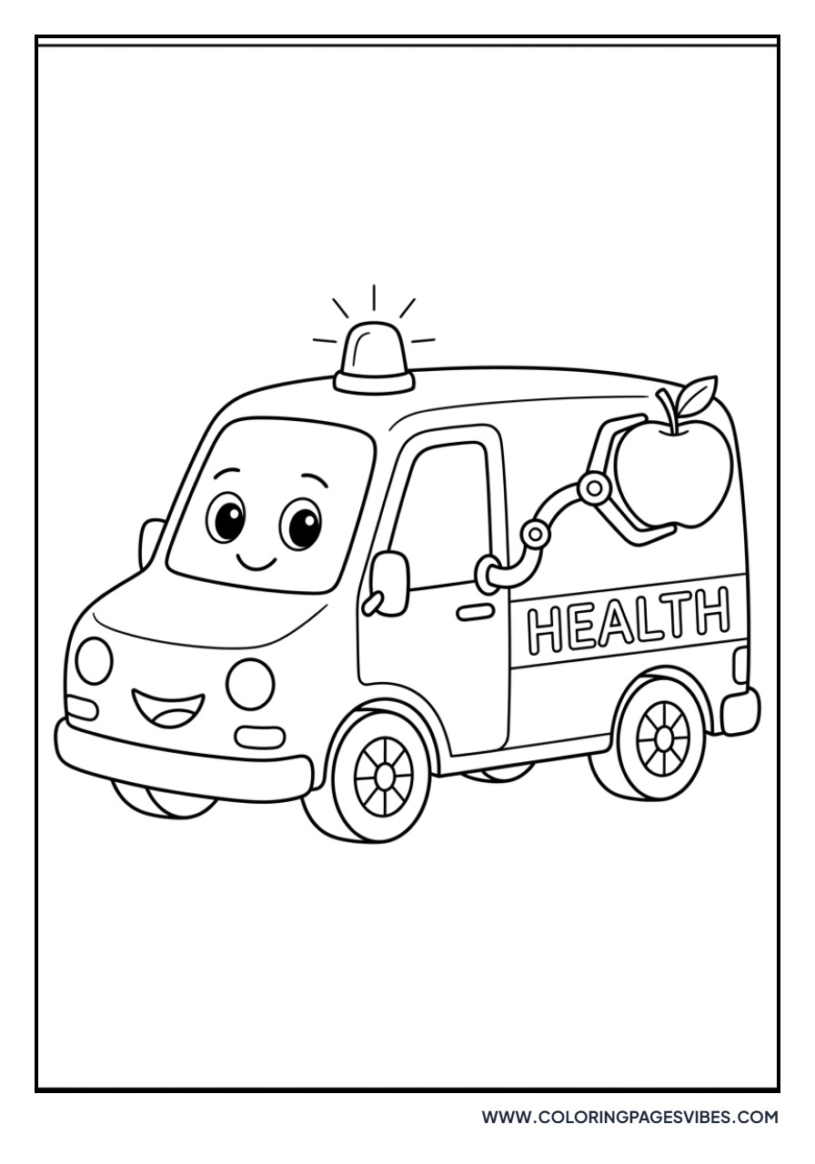 Ambulance Holding an Apple