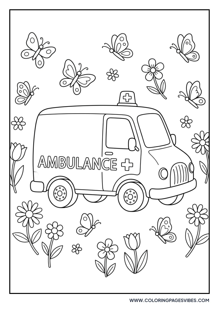 Ambulance in a Garden