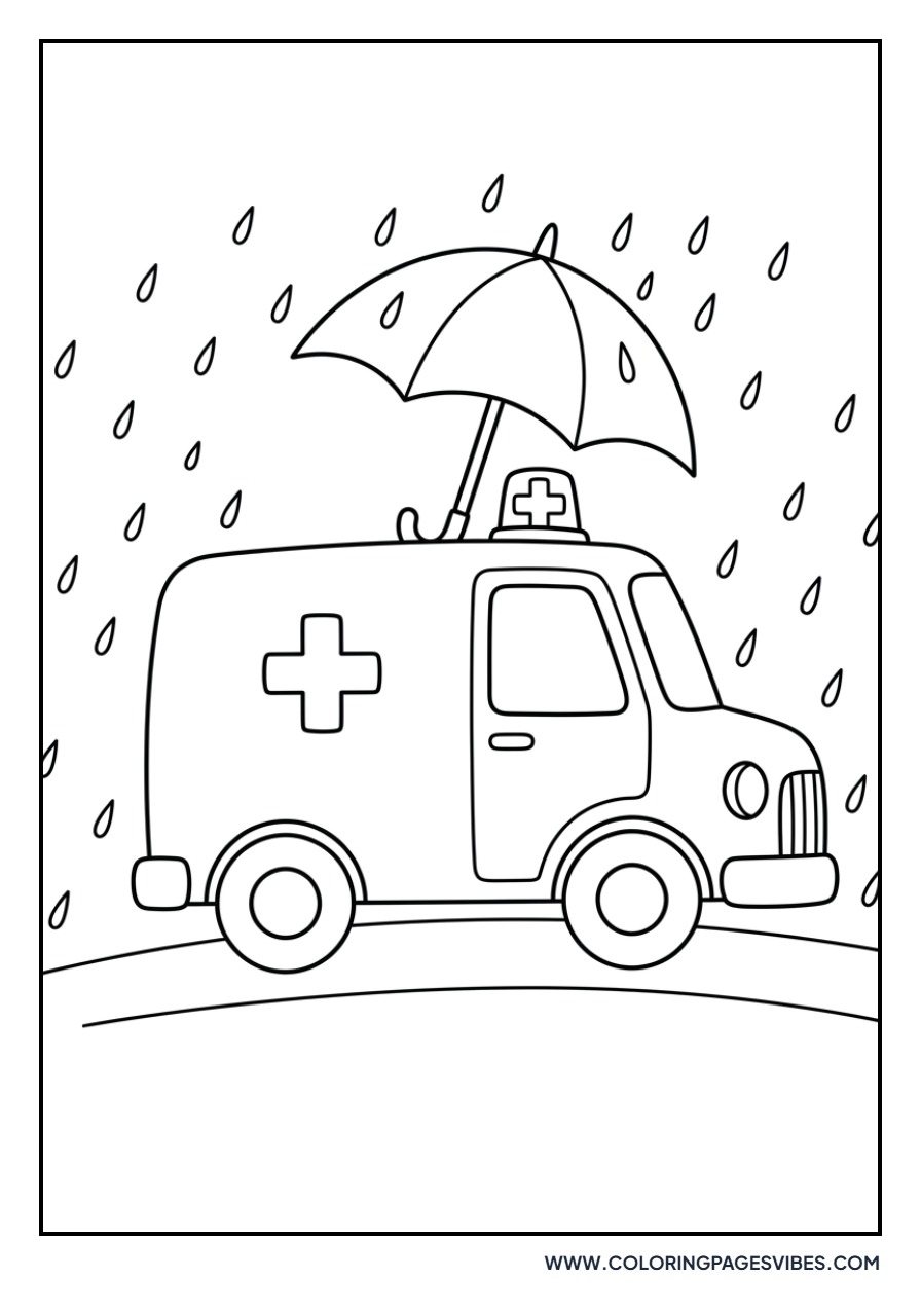 Ambulance in the Rain