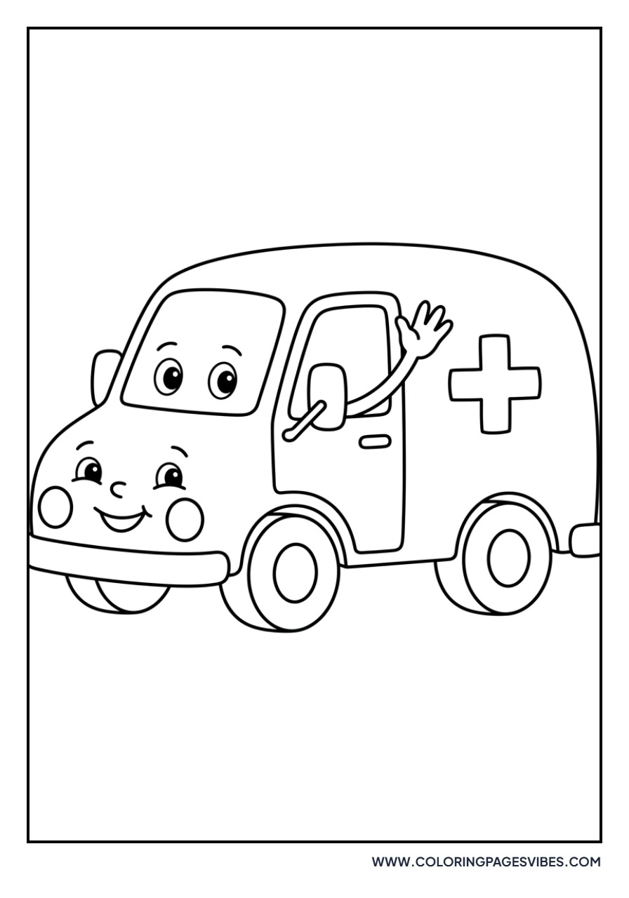 Ambulance Waving Hello