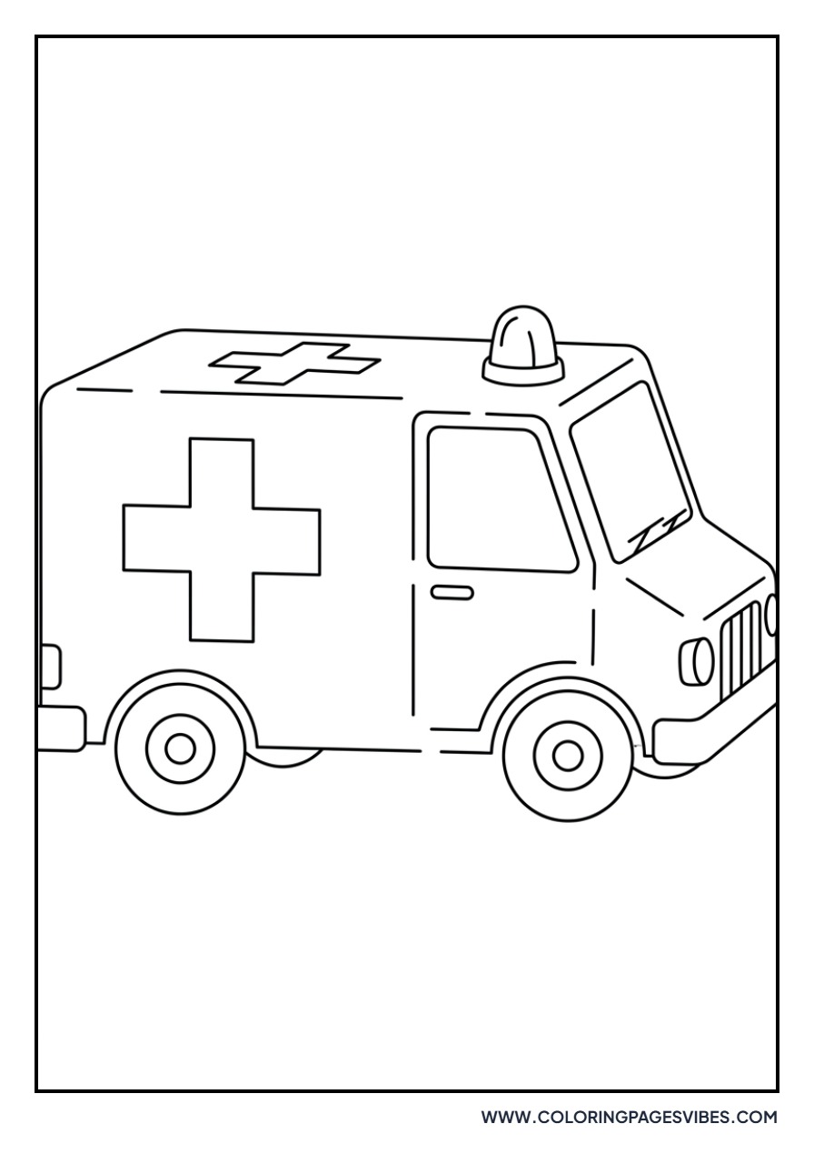 Ambulance with Medical Cross