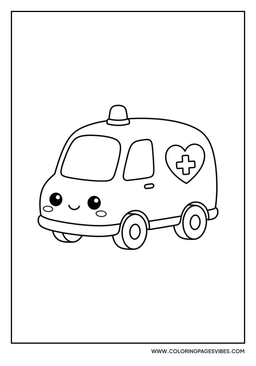 Kawaii Style Tiny Ambulance