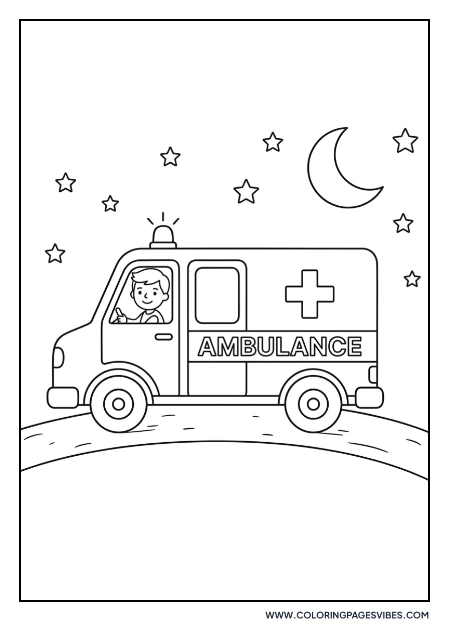 Sleepy Nighttime Ambulance