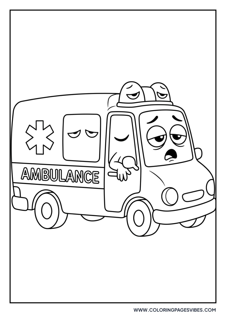 Sleepy Tired Ambulance