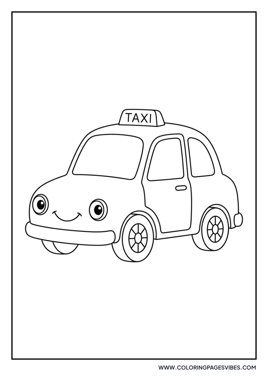 Cheery Yellow Taxi