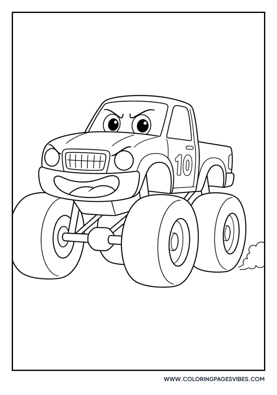Grinning Monster Truck