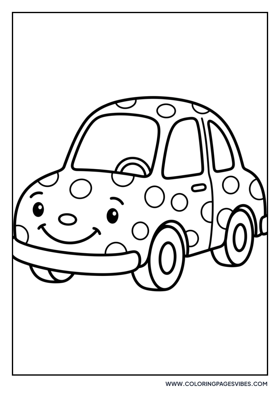 Polka Dot Car