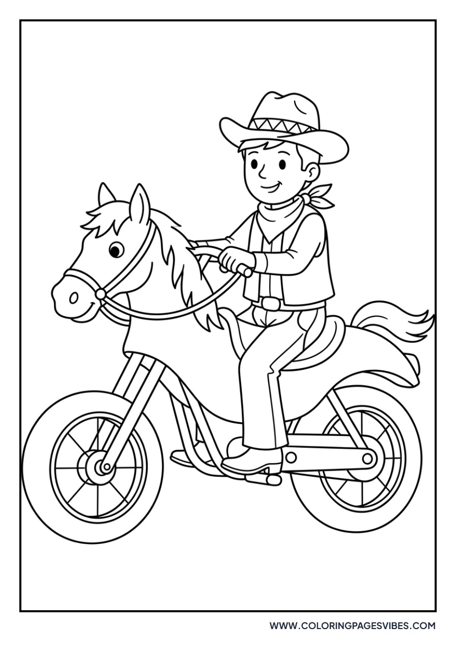 Cowboy on a Metal Horse