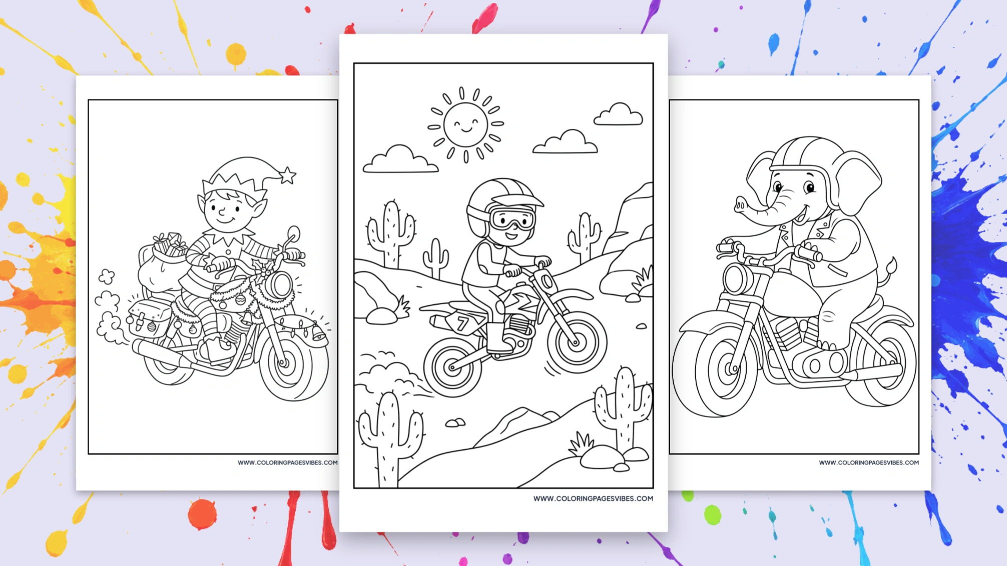 55+ Motorcycle Coloring Pages (Free & Printable)