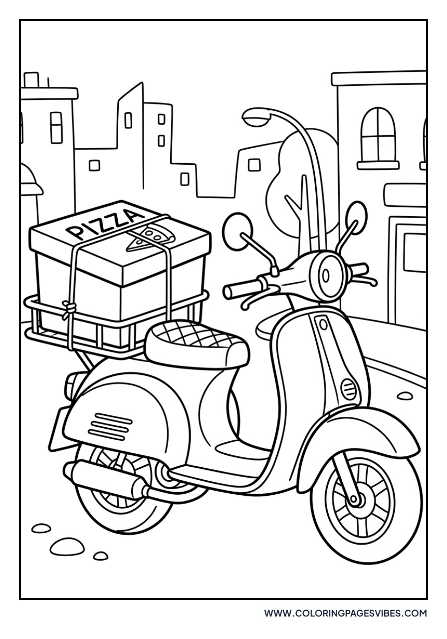 Pizza Delivery Moped