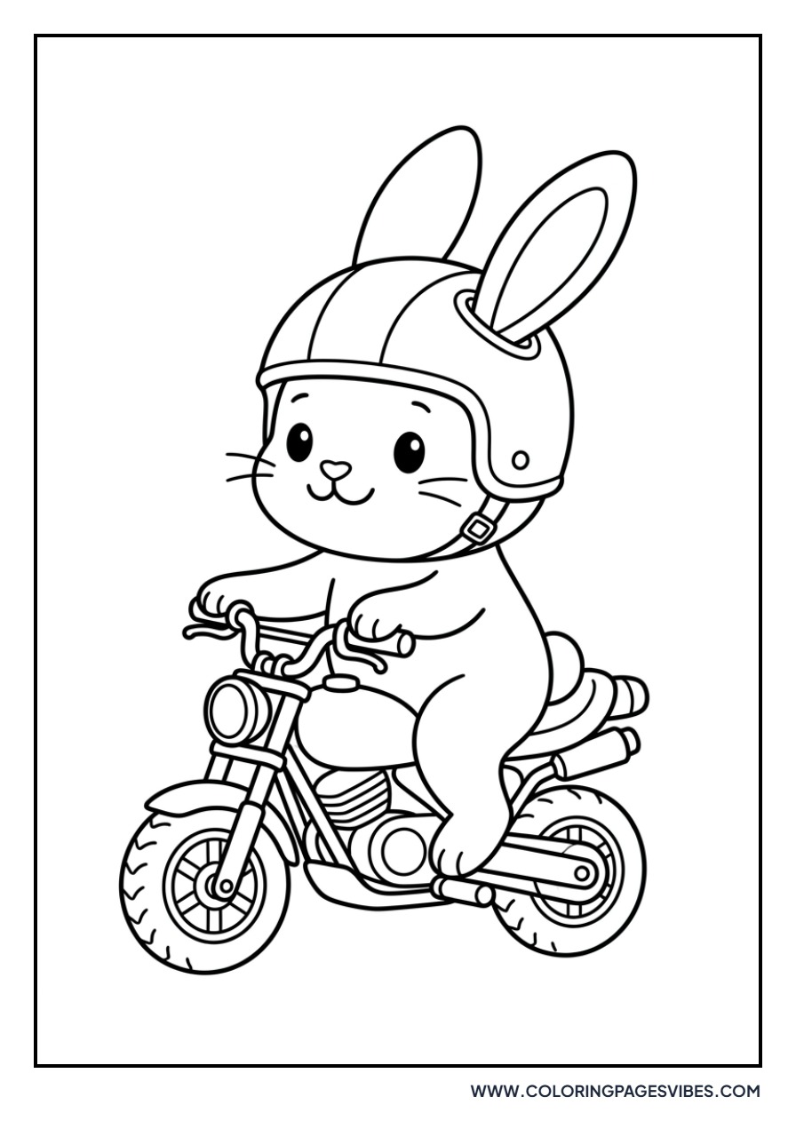 Rabbit on a Pocket Bike