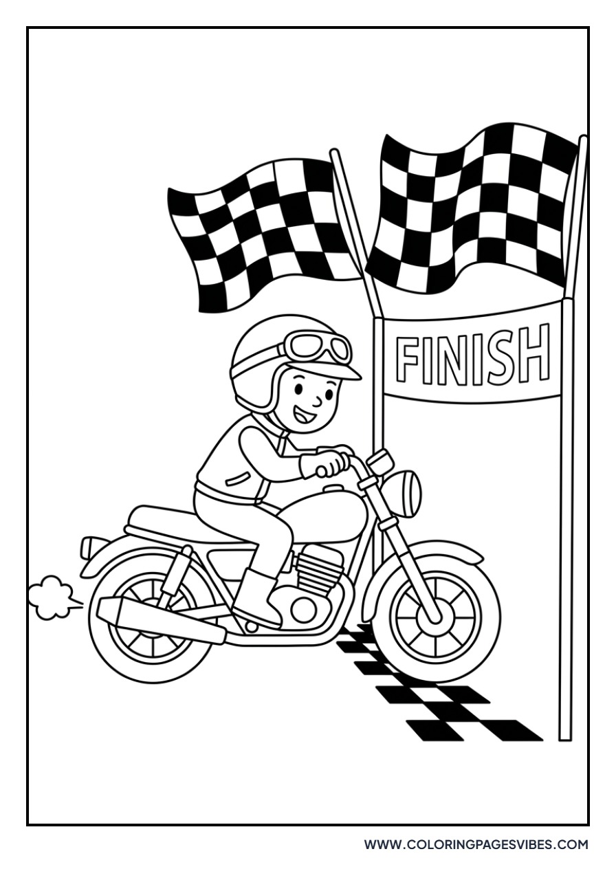 Racing Flag Finish Line