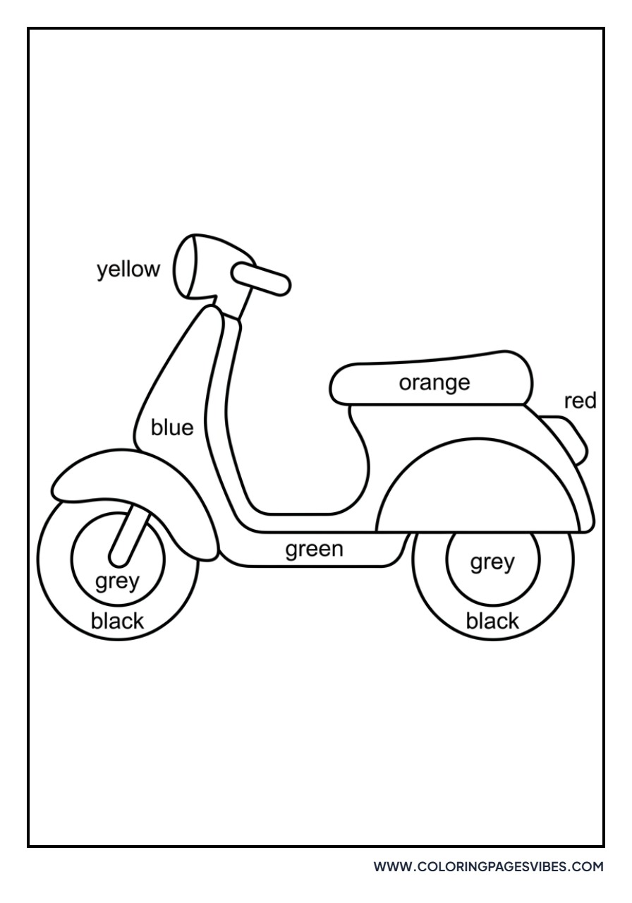 Rainbow Colored Scooter
