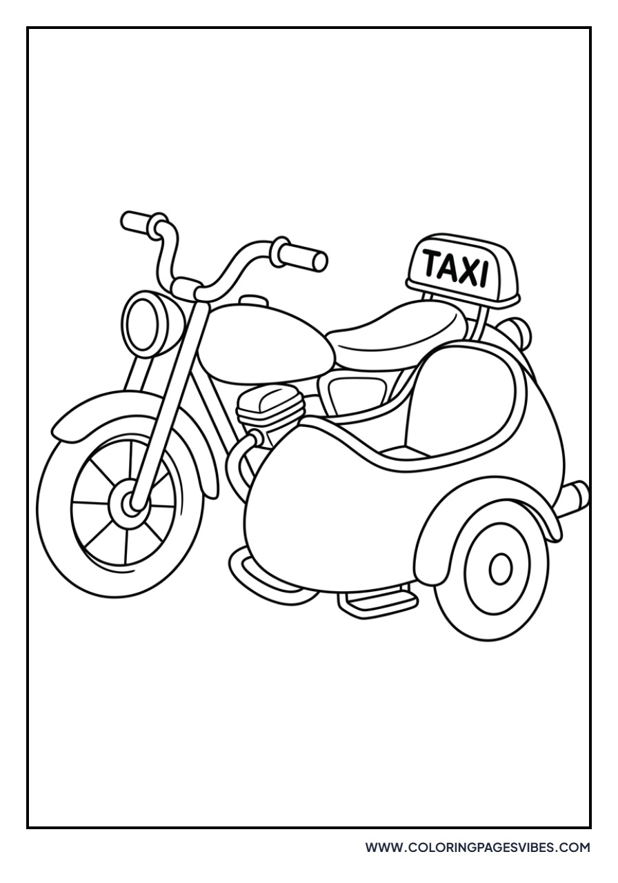 Retro Sidecar Taxi