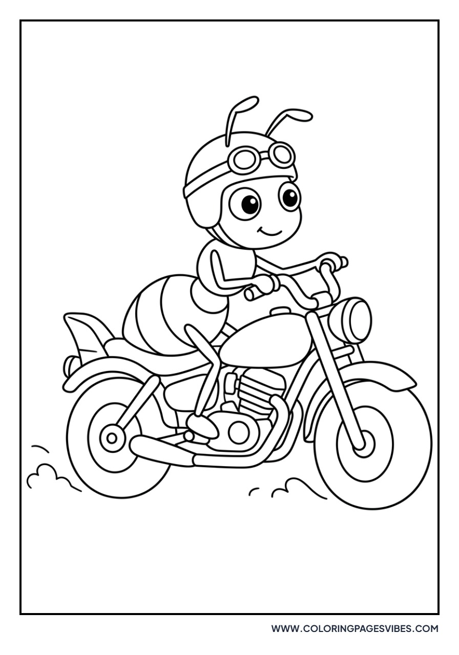 Tiny Ant on a Toy Bike