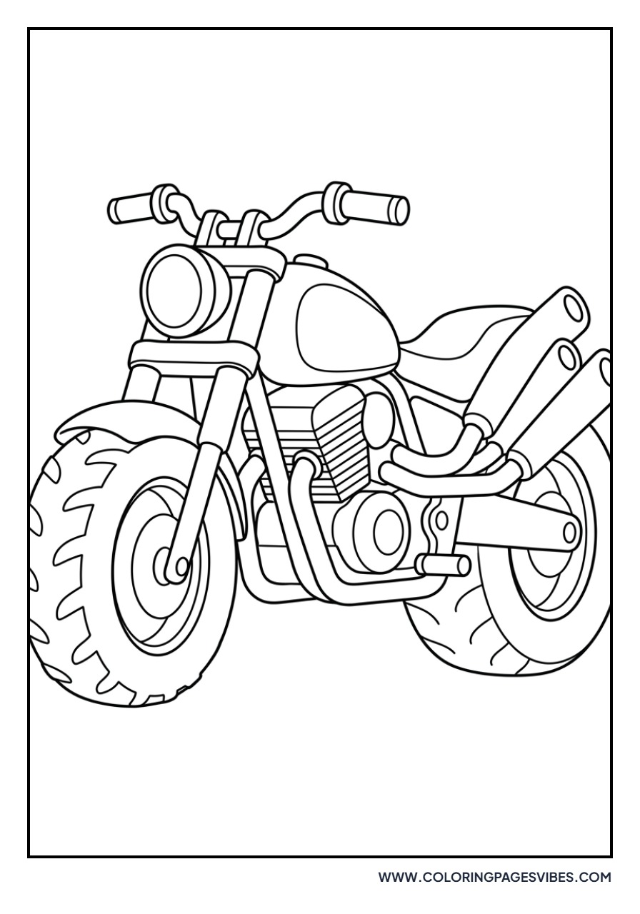 Triple Exhaust Muscle Bike
