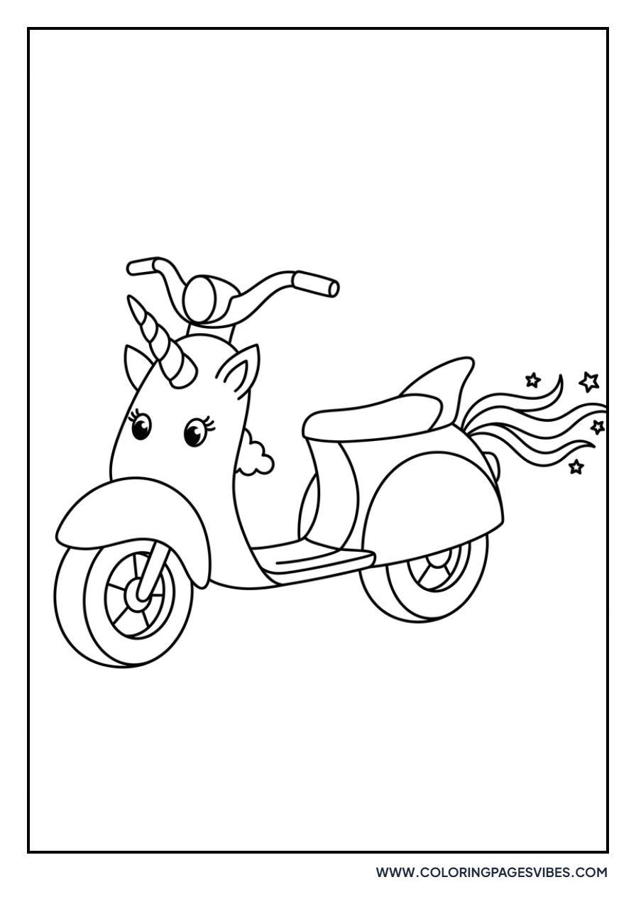 Unicorn Fantasy Scooter