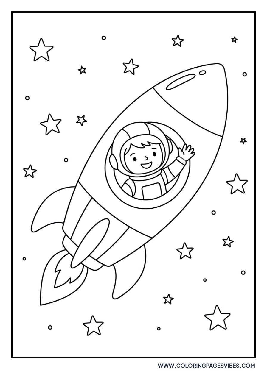 Astronaut in Rocket Window