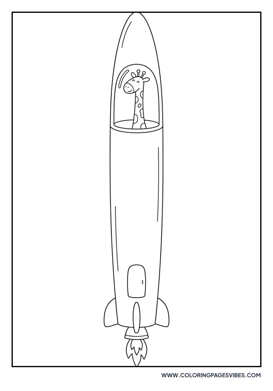 Giraffe in a Long Rocket