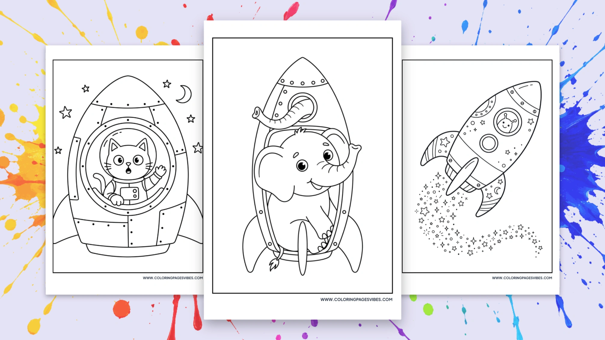 75+ Free Printable Rocket Coloring Pages (PDF)