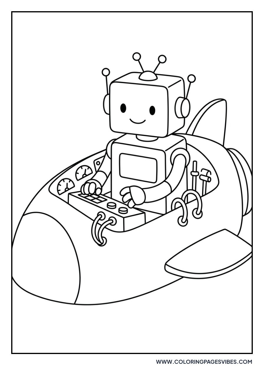 Robot Piloting Rocket