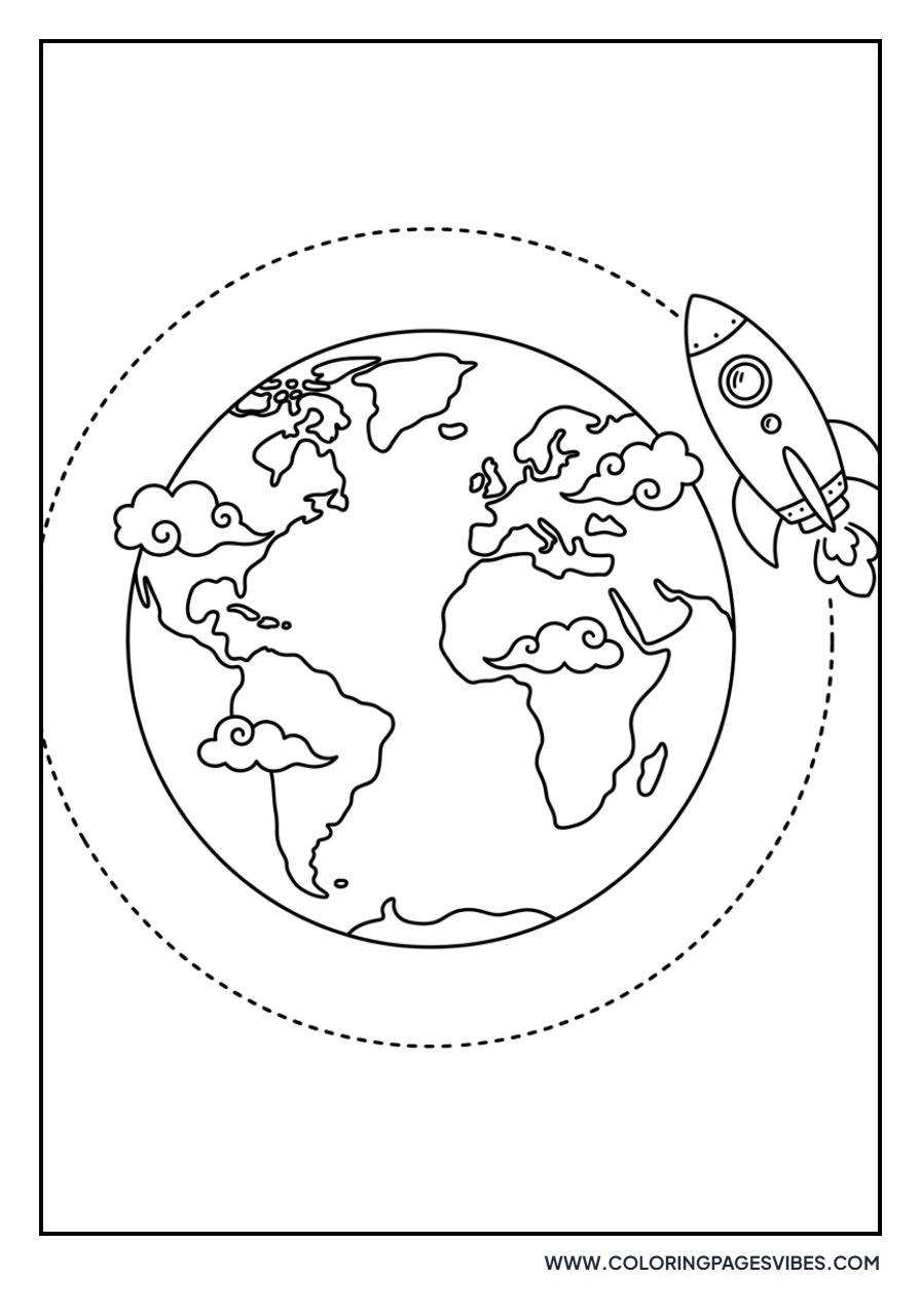 Rocket and Earth