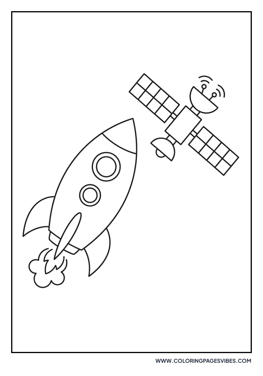 Rocket and Satellite