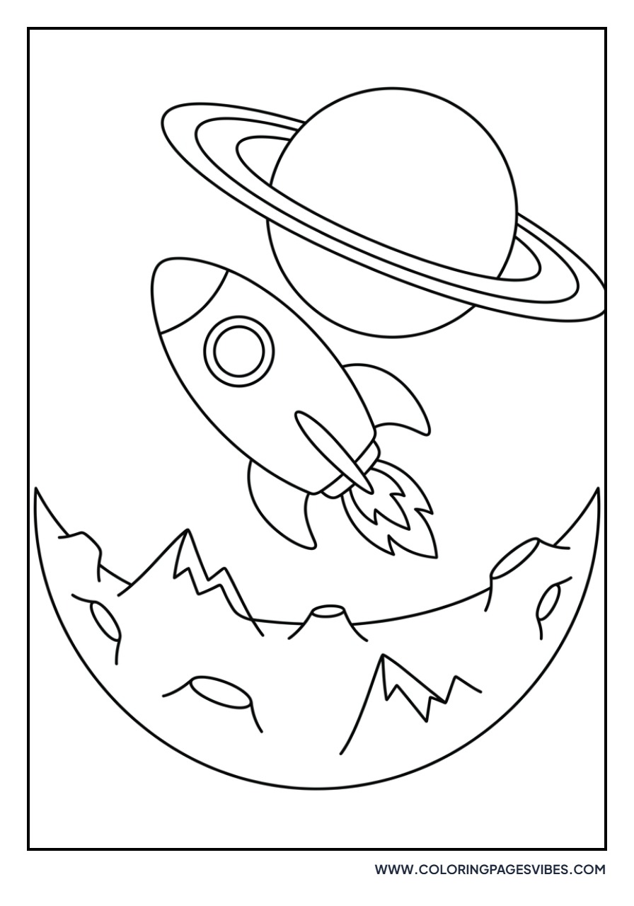 Rocket and Saturn's Moon