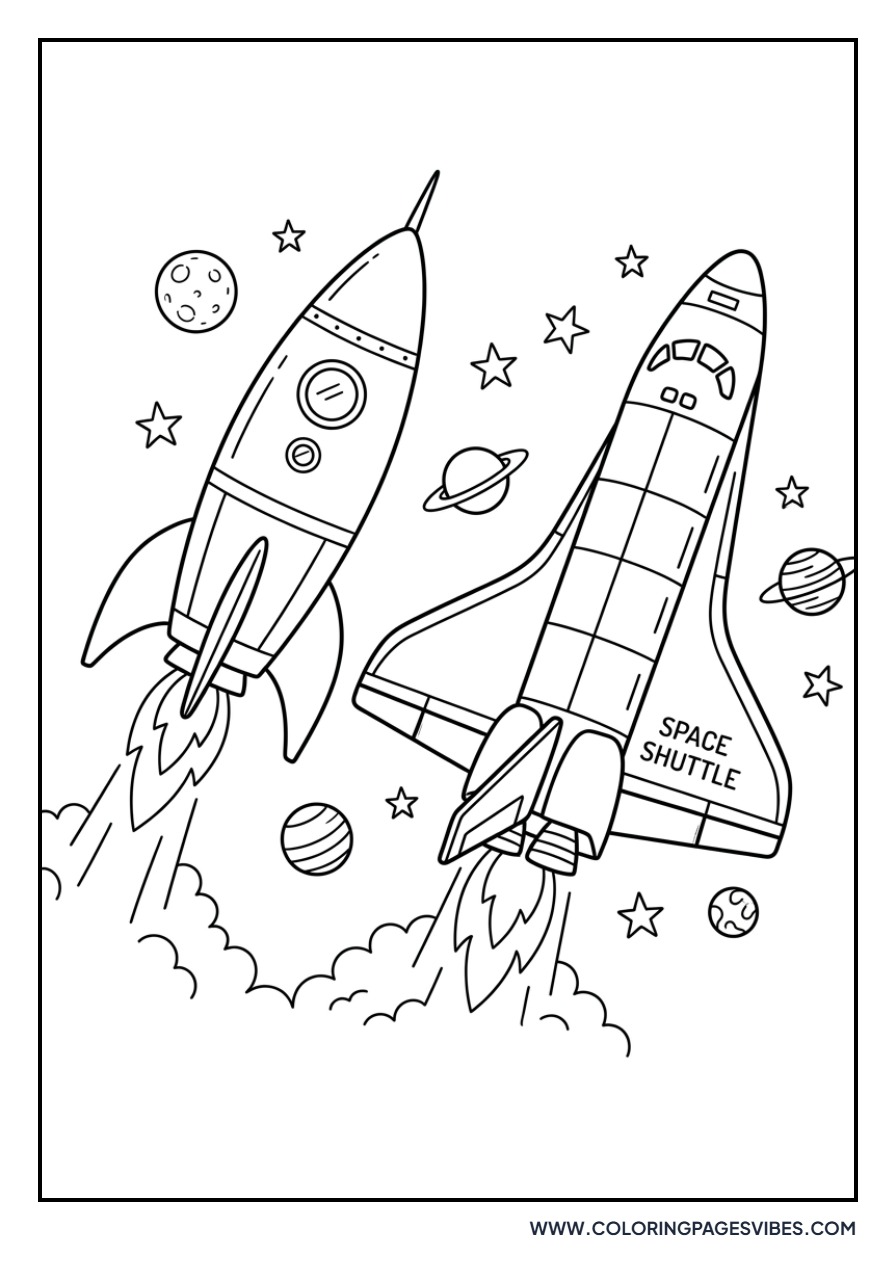 Rocket and Space Shuttle