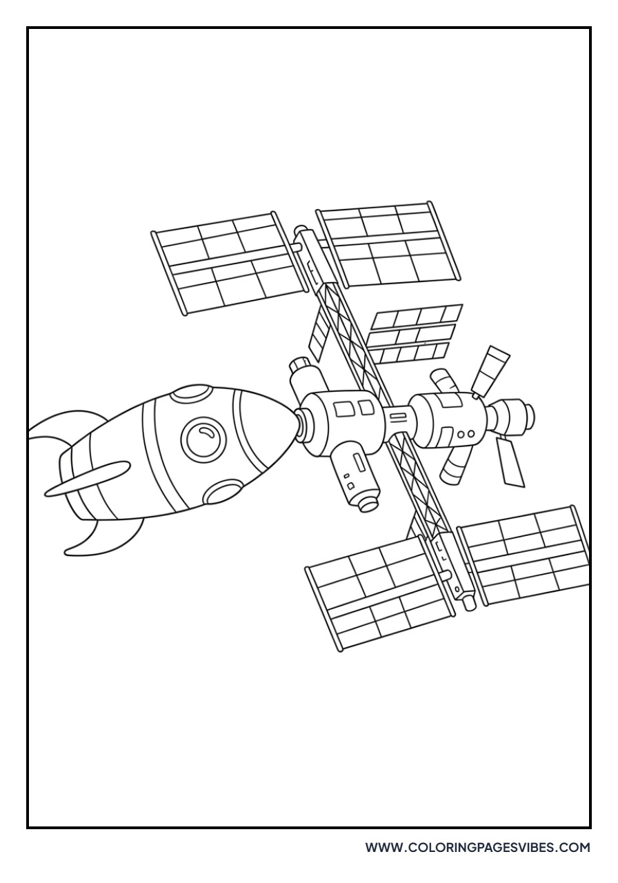 Rocket at the International Space Station