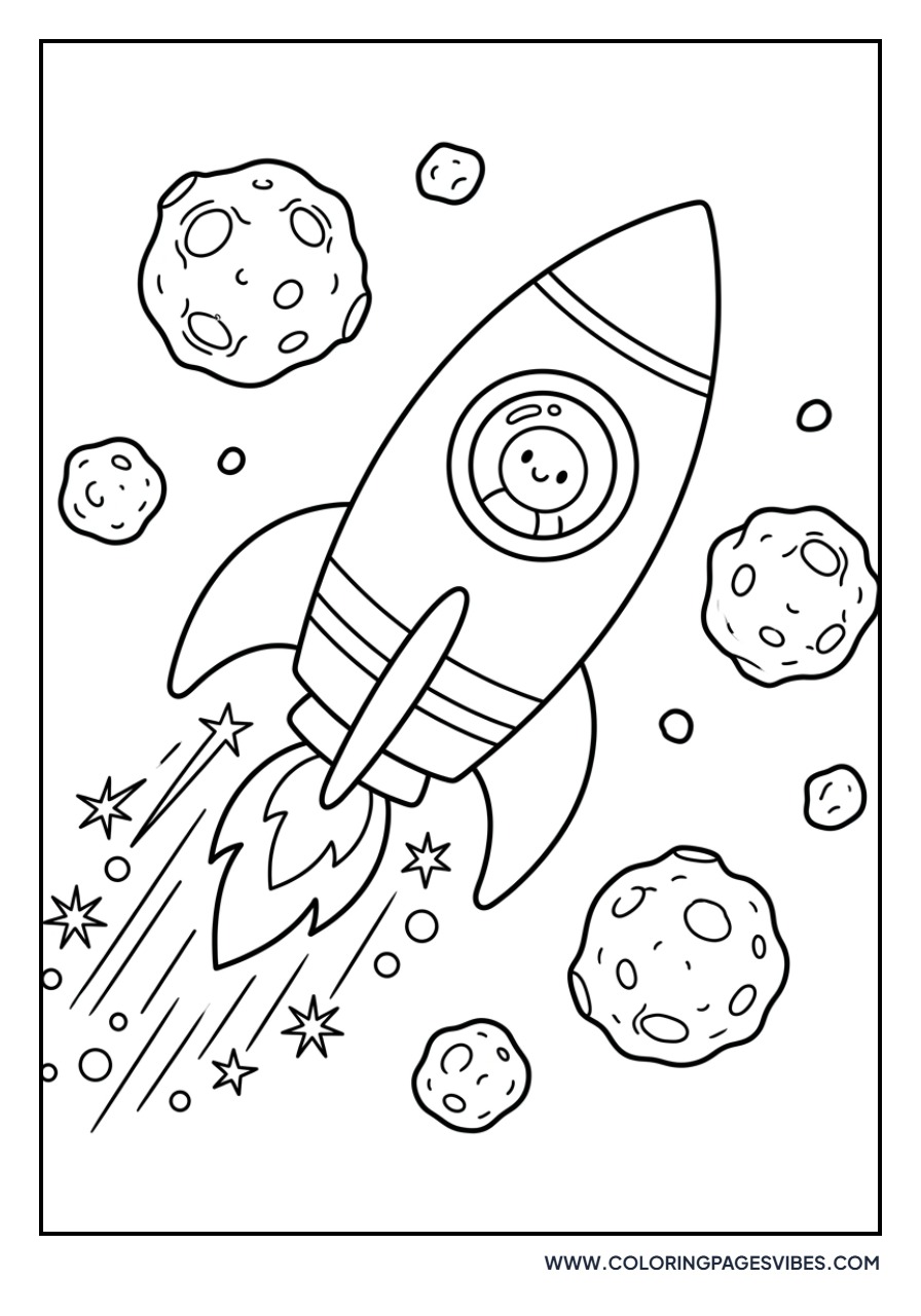 Rocket through Asteroid Belt