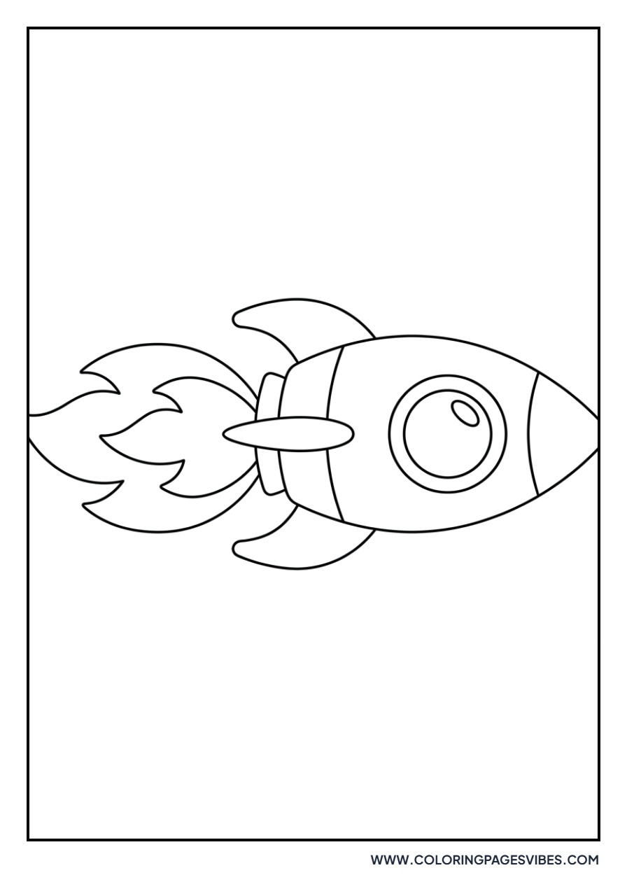 Rocket with Flame Trail