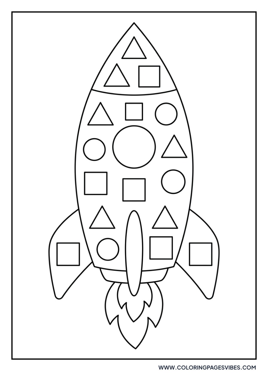 Rocket with Geometric Patterns