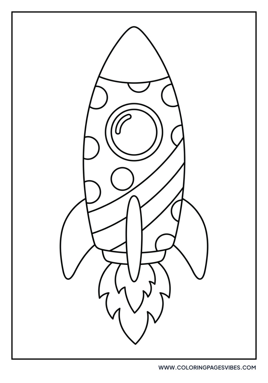 Rocket with Polka Dots