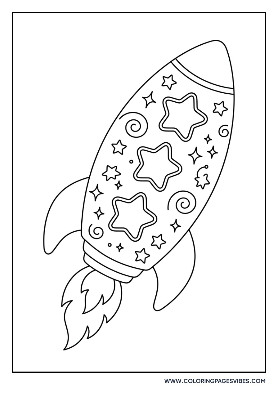 Rocket with Star Windows