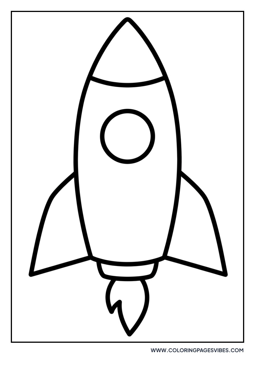 Simple Cartoon Rocket