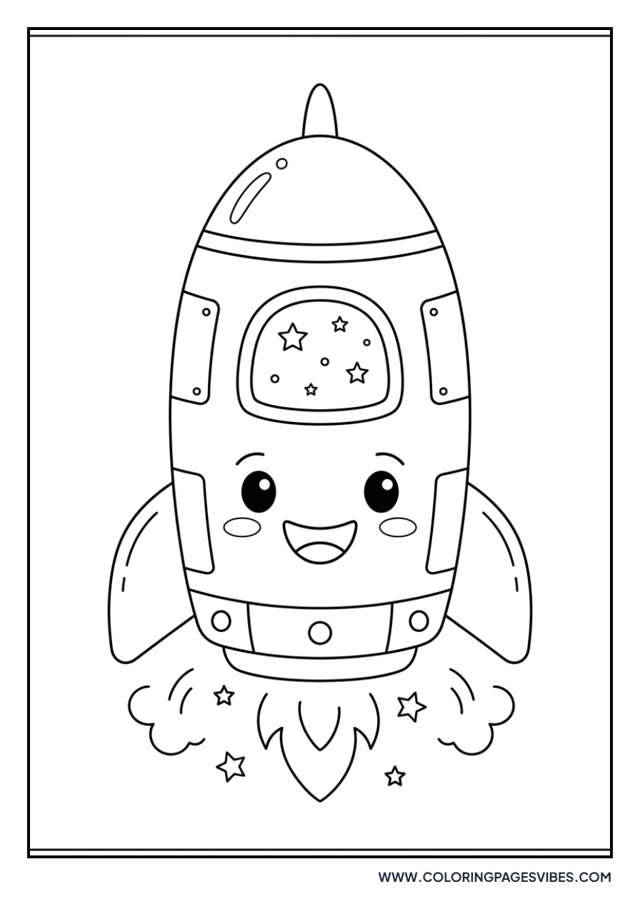 Smiling Rocket Ship