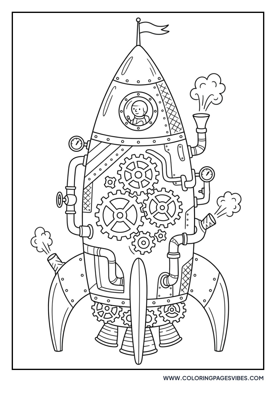 Steampunk Rocket Ship